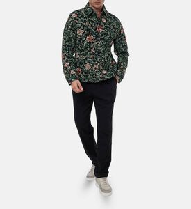 Les Deux Jaiden Floral Jacquard Long-sleeve Overshirt, Model View