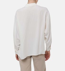 Ba and Sh Button Closure Long-sleeve Shirt, Off-white, M, Model View