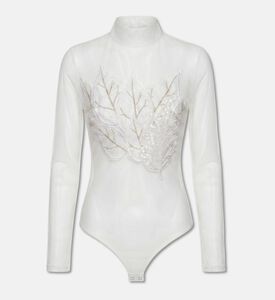 Savanna Bodysuit Embellished, White, L, Packshot View