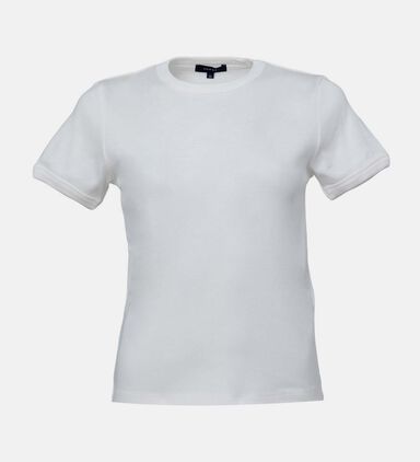 Aristide Ribbed And Embroidered T-shirt