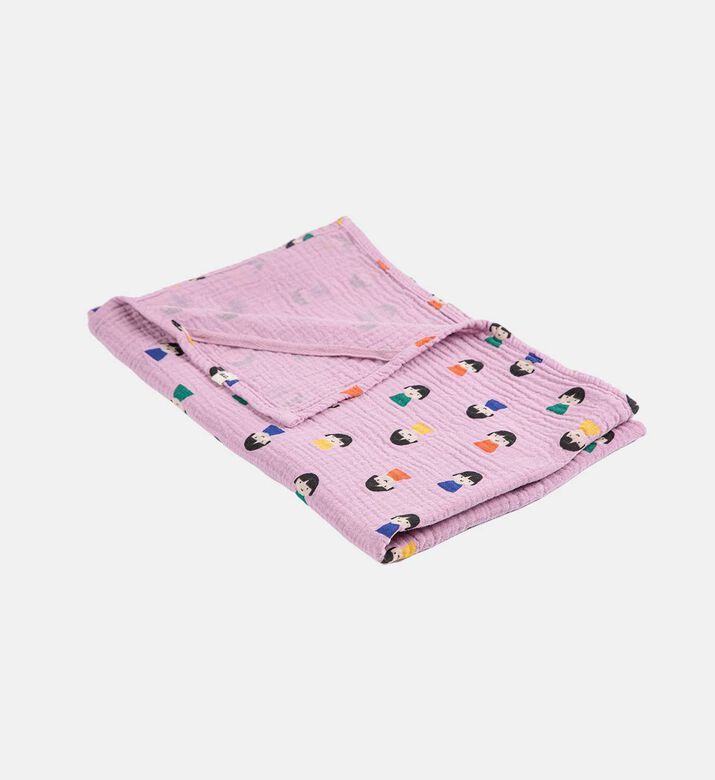 Bobo Choses Colorful Face Pattern Snap Buttons Long-sleeve Sleepsuit, Packshot View