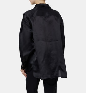 Satin Oversized Wrap Blouse