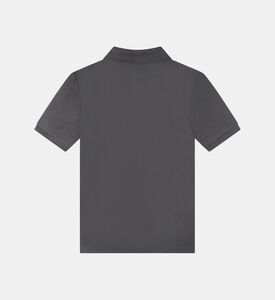 Cotton Pique Logo Stripes Polo Shirt