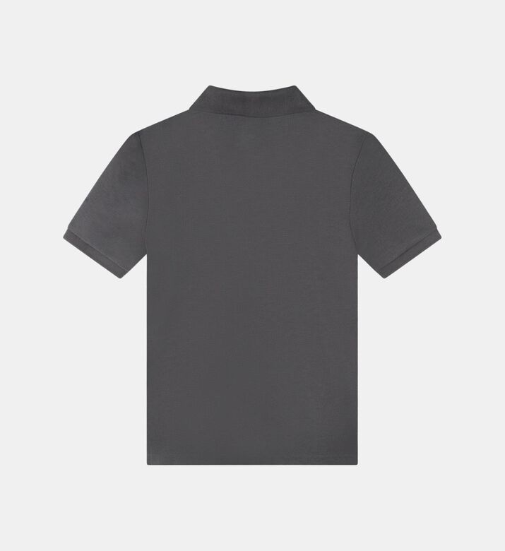 Cotton Pique Logo Stripes Polo Shirt