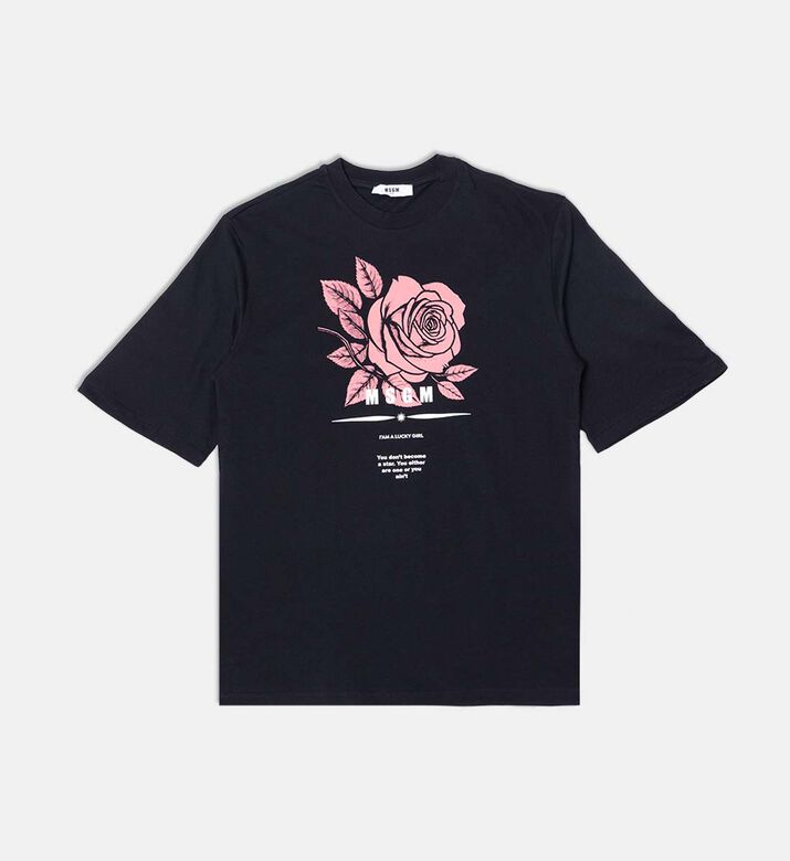 Floral-print Crewneck T-shirt