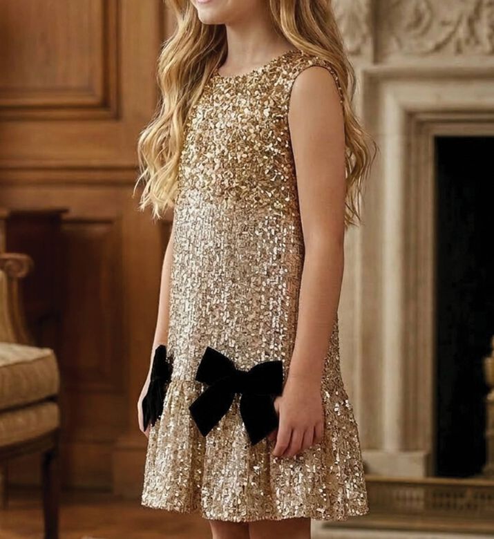 My Little Thieves Dress Bow Sequin, Packshot View