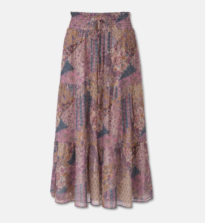 Ba and Sh Floral Patchwork Maxi Skirt, Packshot View