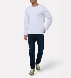 Diesel Tonal Logo-detail V-stitch Top, White, S, Model View