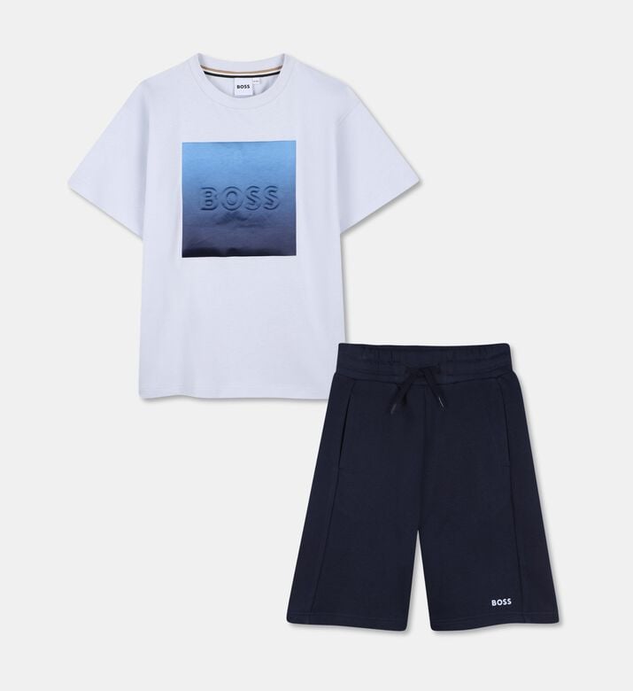 Boss Graphic Fleece Bermuda Set, Packshot View