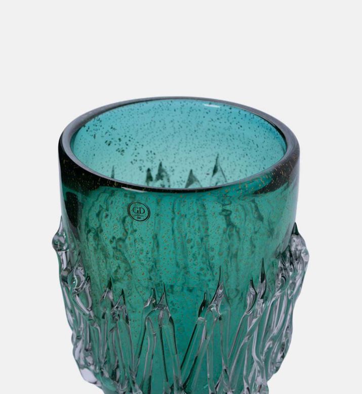 Gileno Medium Talia Gold Crystal Vase, Packshot View