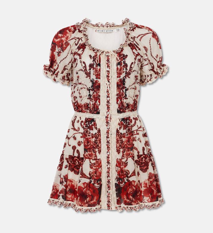 Alice + Olivia Floral-lace Mini Dress, Packshot View