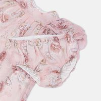 Chiffon Floral-print Dress Knickers Set