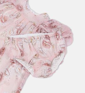 Chiffon Floral-print Dress Knickers Set