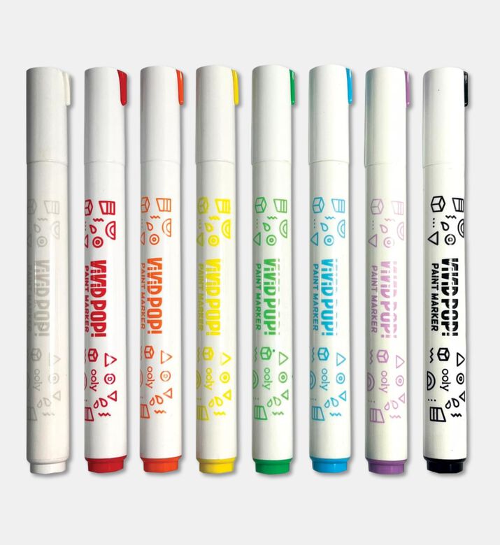 Ooly Pop Opaque 8-piece Water Based Paint Markers Set, Packshot View