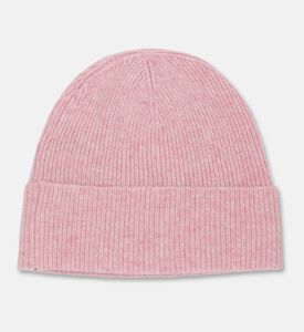 Galeries Lafayette Classic Ribbed Knit Hat, Pink, Packshot View