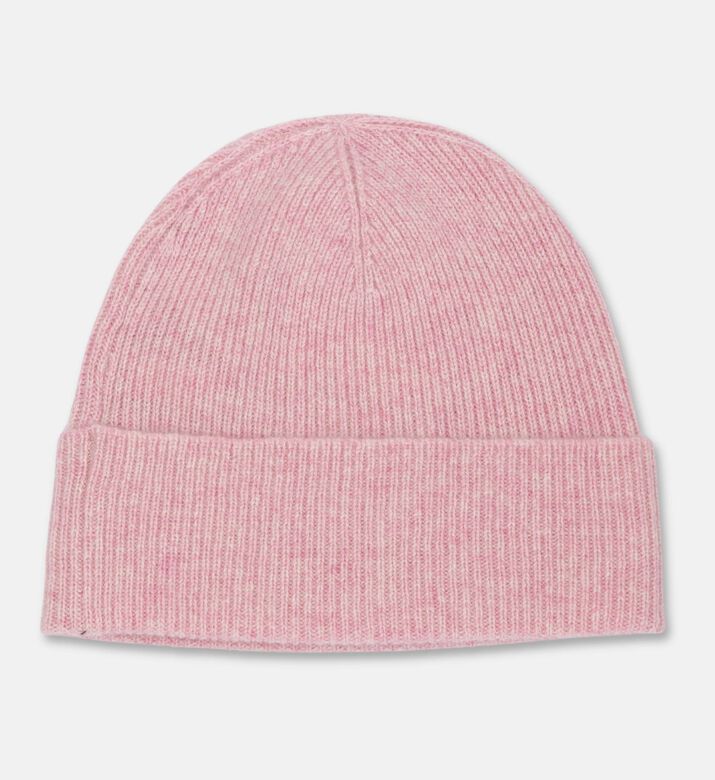 Galeries Lafayette Classic Ribbed Knit Hat, Pink, Packshot View