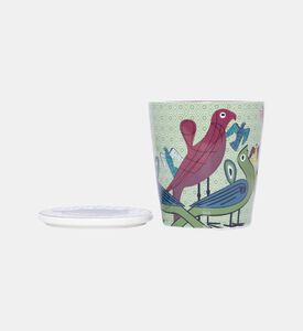 علبة بورسلين بتصميم طيور الجنة