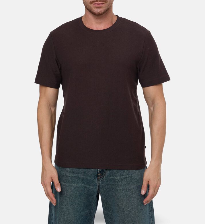 Samsoe Odin Cotton Short-sleeve T-shirt, Black, L, Model View