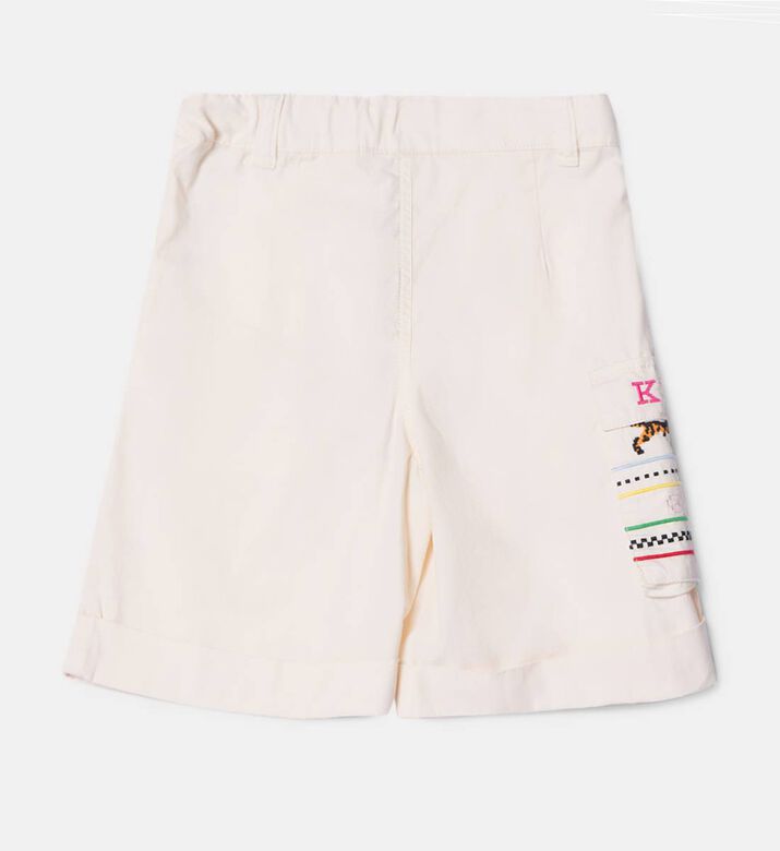 Cotton Adjustable Waist Bermuda Shorts