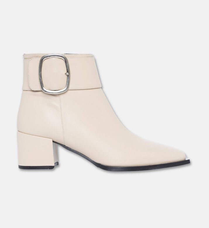 Albano Oversized Buckle Closure Boots, Beige, Eu-40, Packshot View