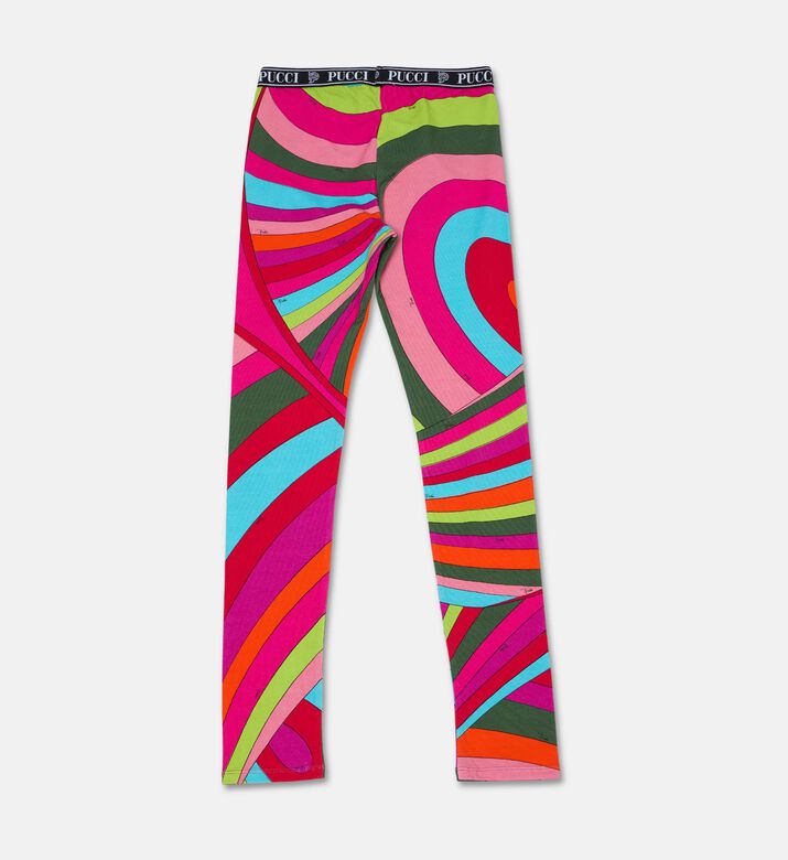 Emilio Pucci Logo-waistband Printed Leggings, Packshot View