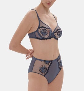 Floral-embroidery Full Coverage Plunge Bra Floral-embroidery Full Coverage Plunge Bra