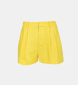 شورت كتان كونري بطيات