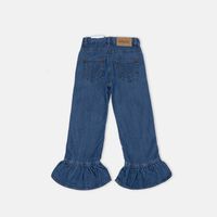 Amara Ruffle Hem Denim Trousers