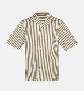 تيشيرت مخطط بياقة بطيّة