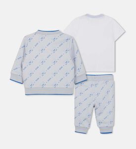 طقم أطفال بطبعة شعار على كامله