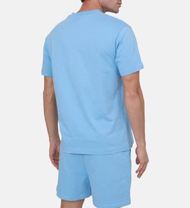 تيشيرت بياقة دائرية وطبعة شعار