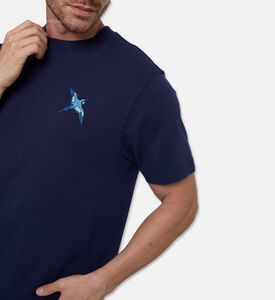 Axel Arigato Cotton Bird-embroidery T-shirt, Model View