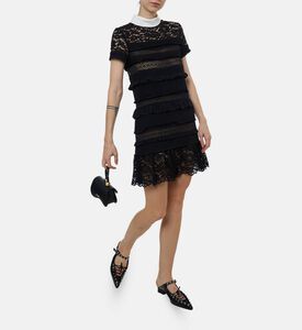 Edward Achour Paris Tiered Textured Mini Dress, Model View