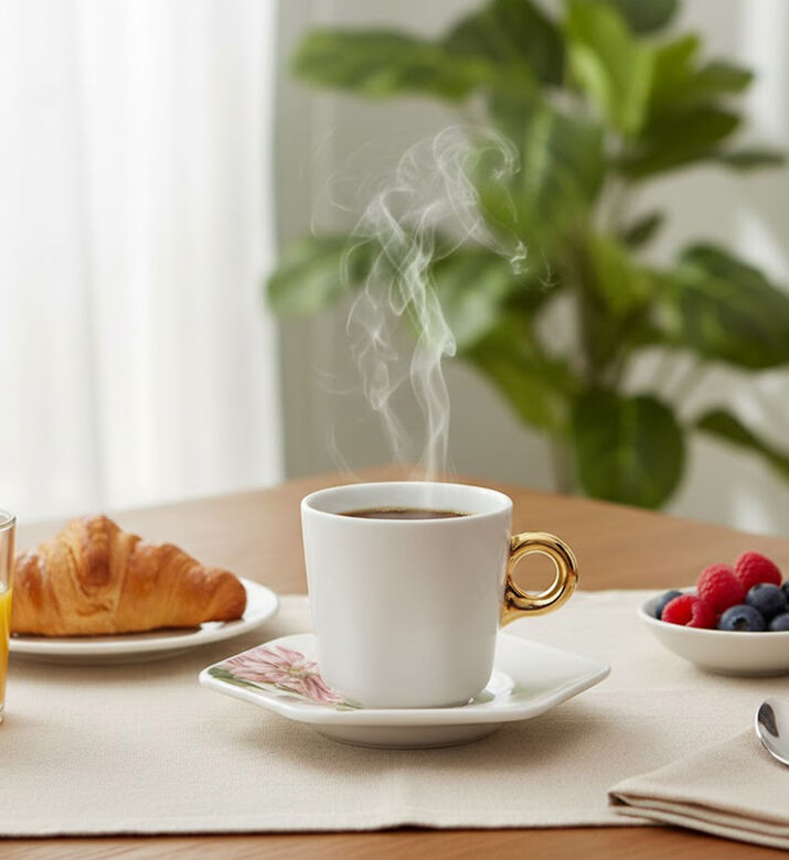Essenza Espresso Cup And Saucer, Packshot View