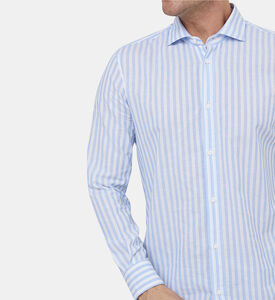 قميص بوبلين قطني مخطط