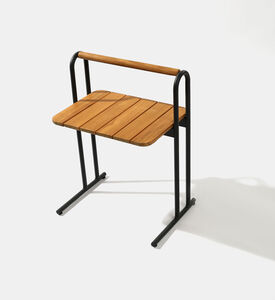 Lifestyle Garden Topaz Teak Wood Side Table, Grey, Packshot View