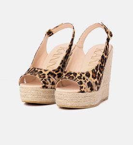 Tiger Open Toe Wedge Sandals