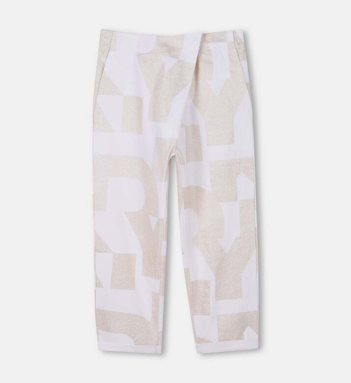 All-over Print Cotton-linen Pants