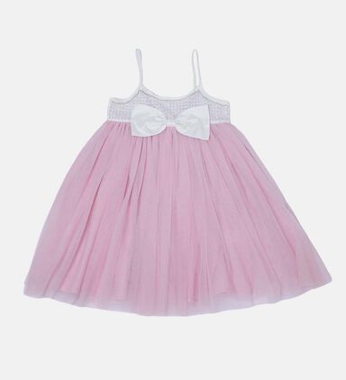 Satin Bow Detail Sleeveless Dress