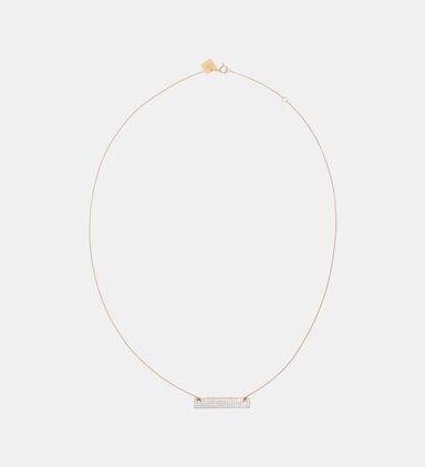 Mini Diamond Baguette Chain Necklace - 18k