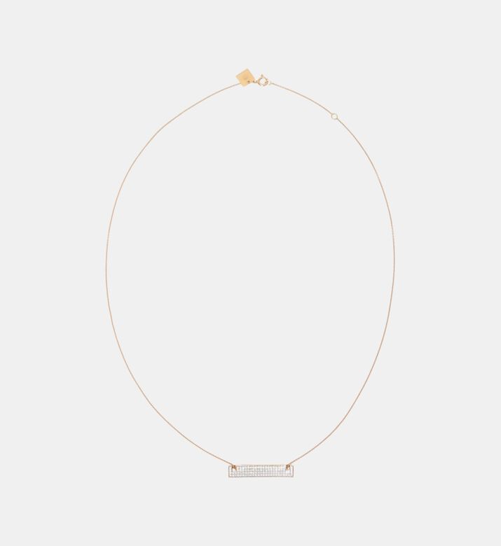 Mini Diamond Baguette Chain Necklace - 18k