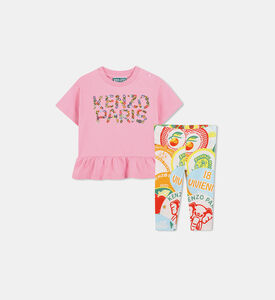 طقم بطبعة شعار ملون