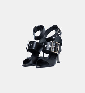 صندل جلدي بكعب عالٍ