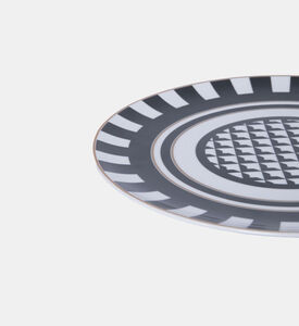 صحن عشاء بطبعة بصرية 28 سم