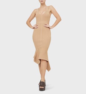 Variegated Rib Fishtail Midi Dress Variegated Rib Fishtail Midi Dress