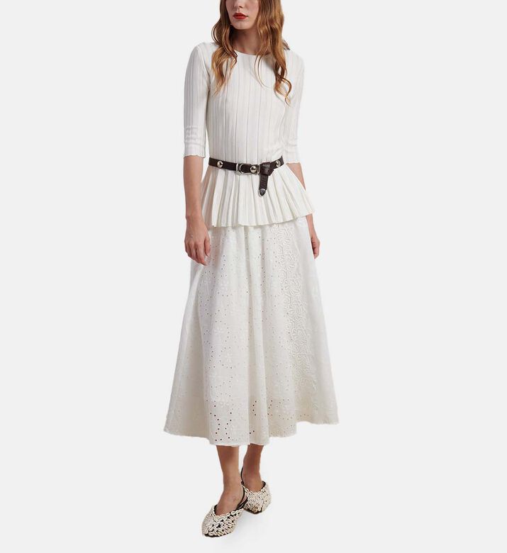 Patchwork Sangallo Embroidery Skirt