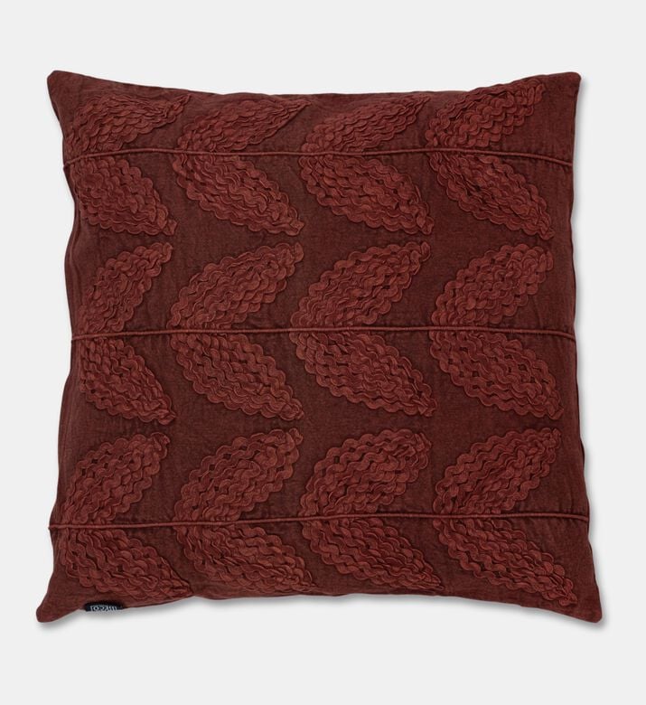 Home Deco and More Lulu Square-shape Cushion, Burgundy, Packshot View