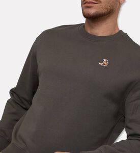 Maison Kitsune Embroidered Cuffed Sleeves Sweatshirt, Model View