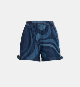 Bow-detailed Printed Shorts