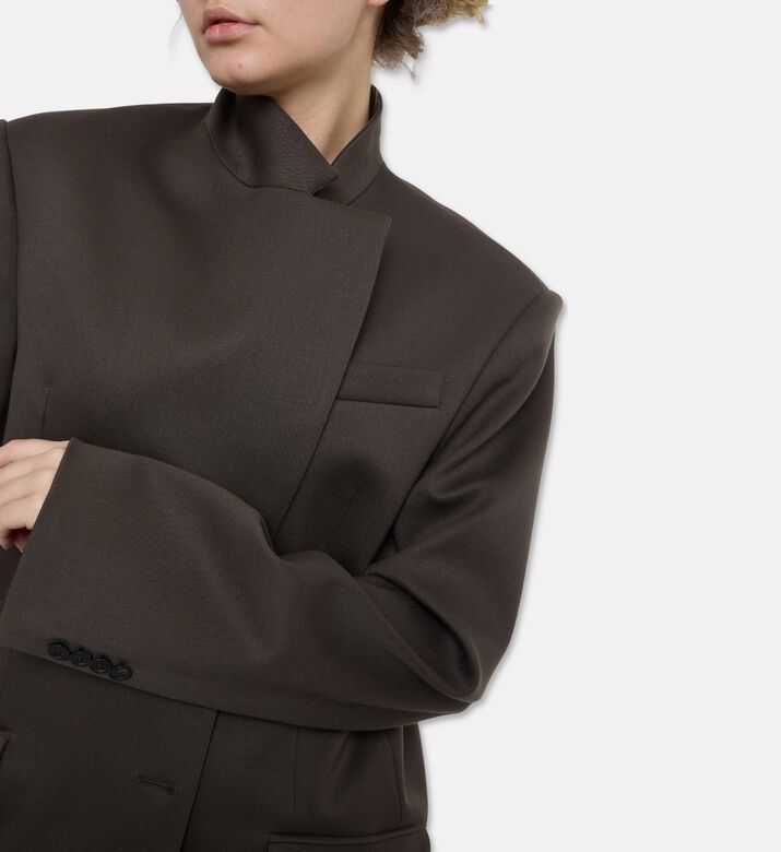 The Attico High-neck Button-up Jacket, Model View